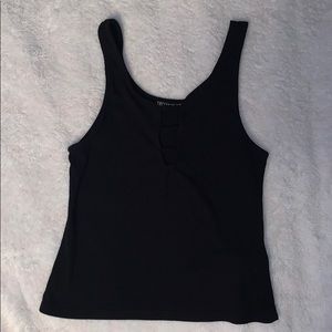 BLACK COTTON ON TANK TOP